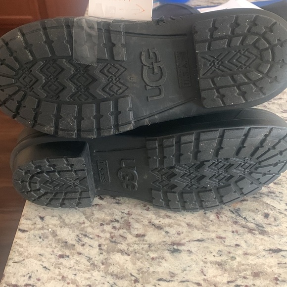 UGG Black Rubber Mid Calf Pull On Rain - Picture 8 of 8